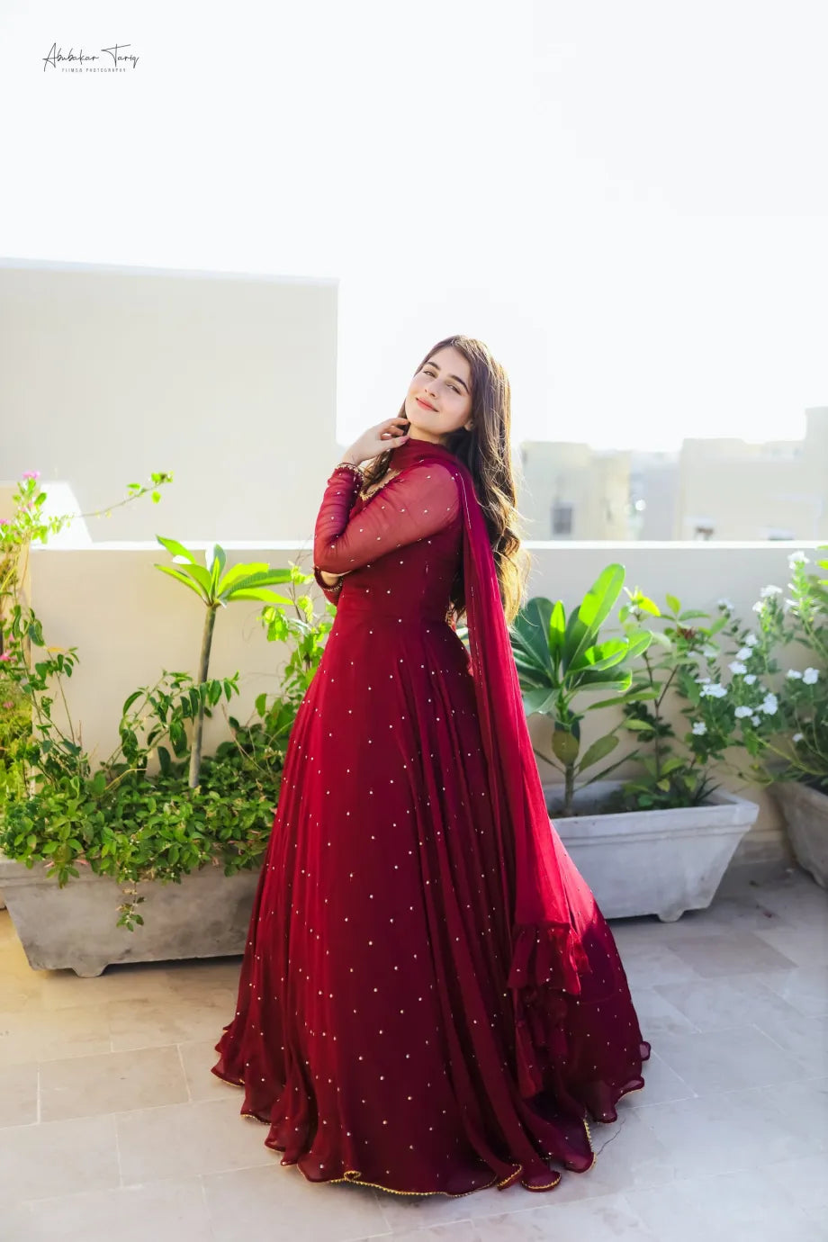 Mehru Hand Emb Anarkali Dress