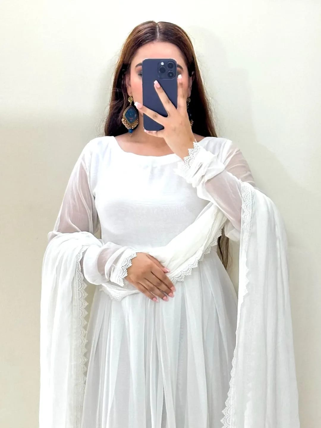 Pearl White Floral maxi