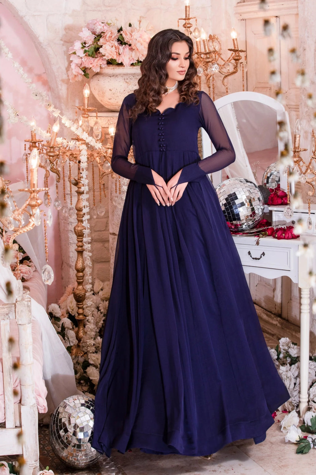 Blue Royal Floral Maxi