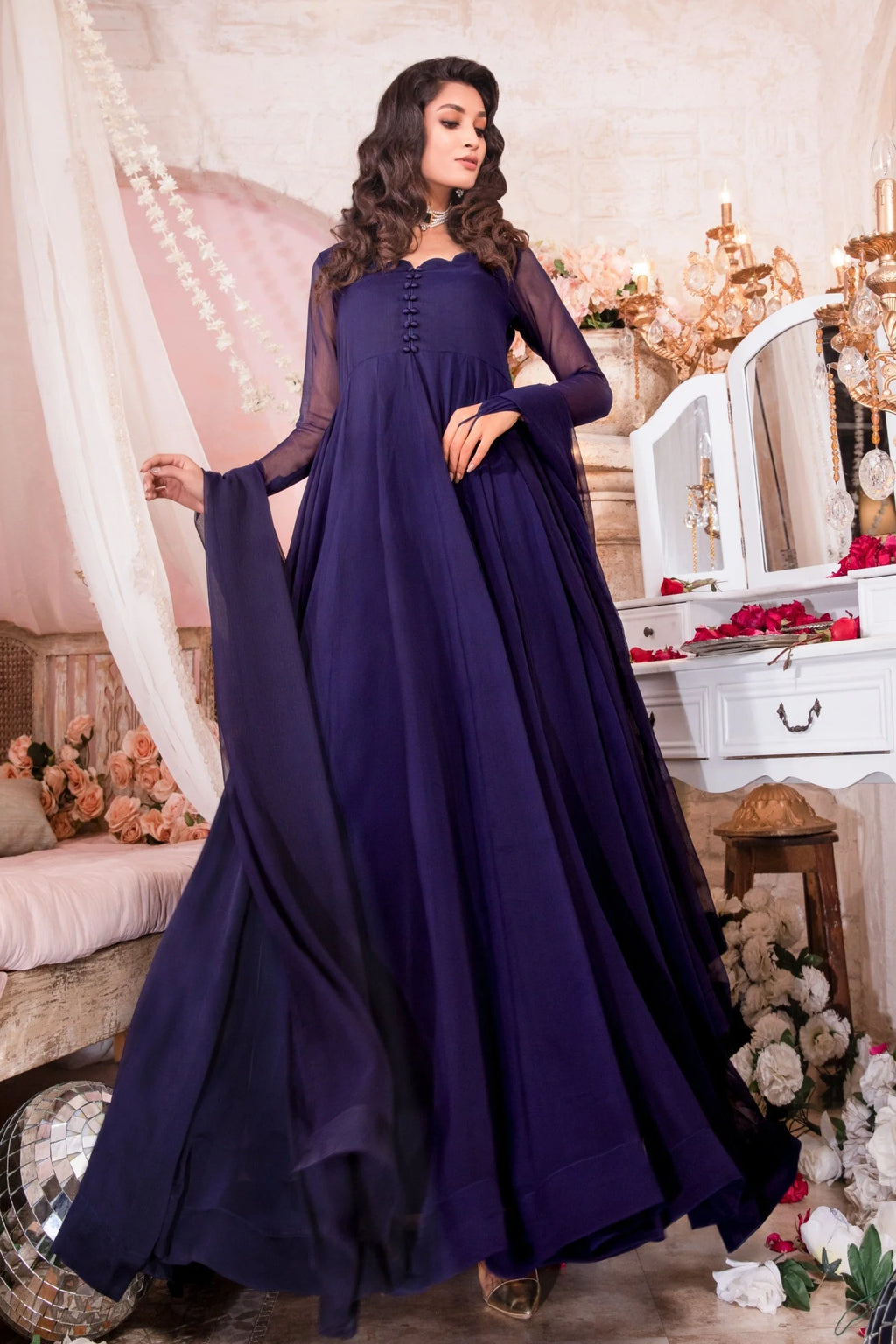 Blue Royal Floral Maxi