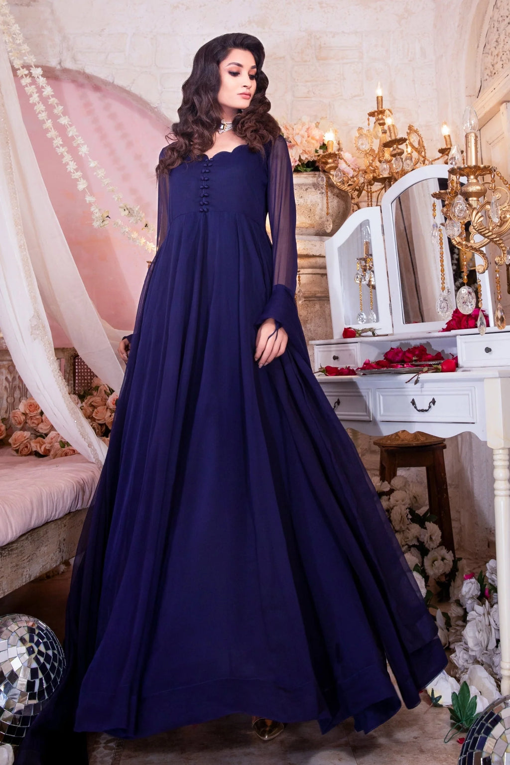 Blue Royal Floral Maxi