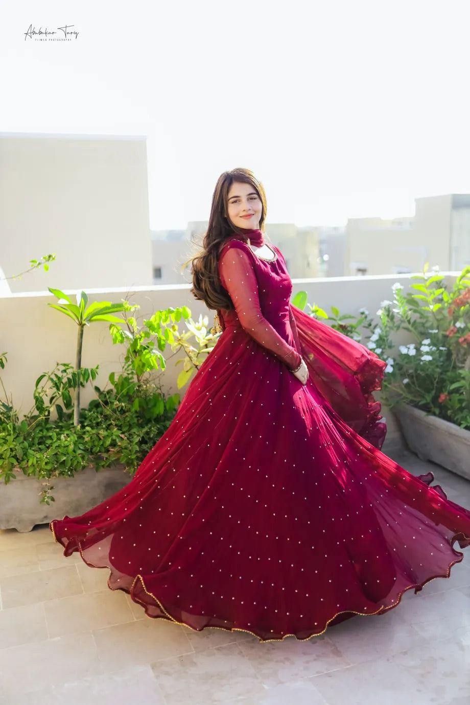 Mehru Hand Emb Anarkali Dress