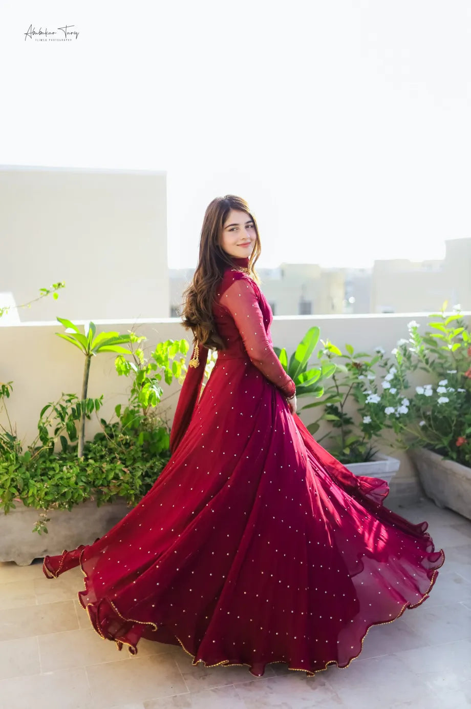 Mehru Hand Emb Anarkali Dress