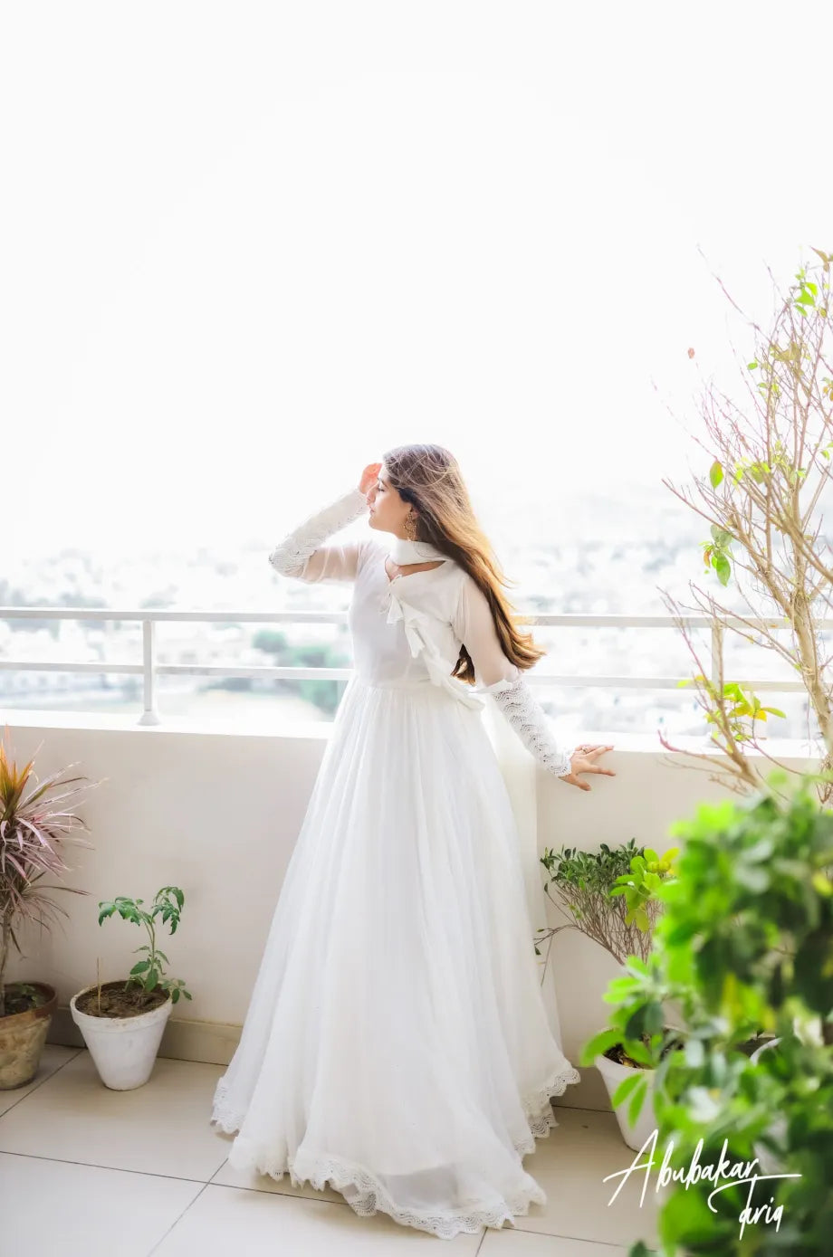 White Heart Floral Maxi