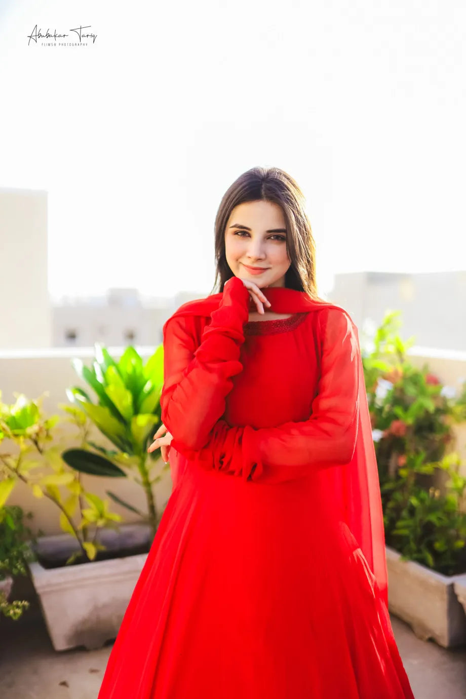 Red Love Floral Maxi