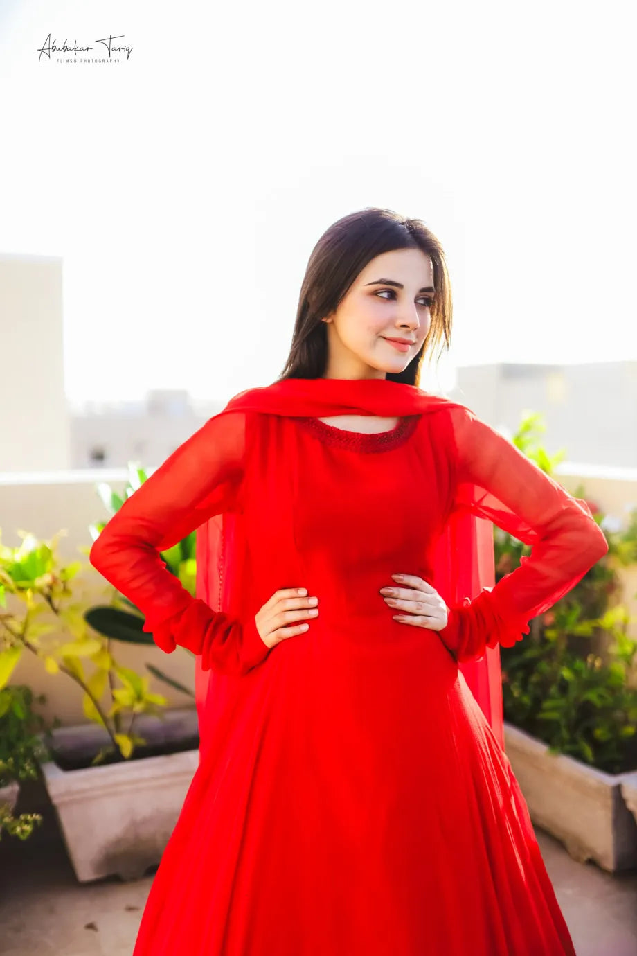 Red Love Floral Maxi