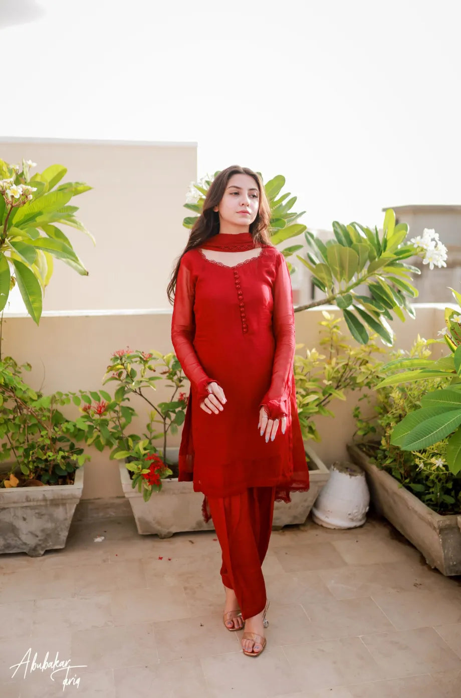 surkh husn 3pcs Dress